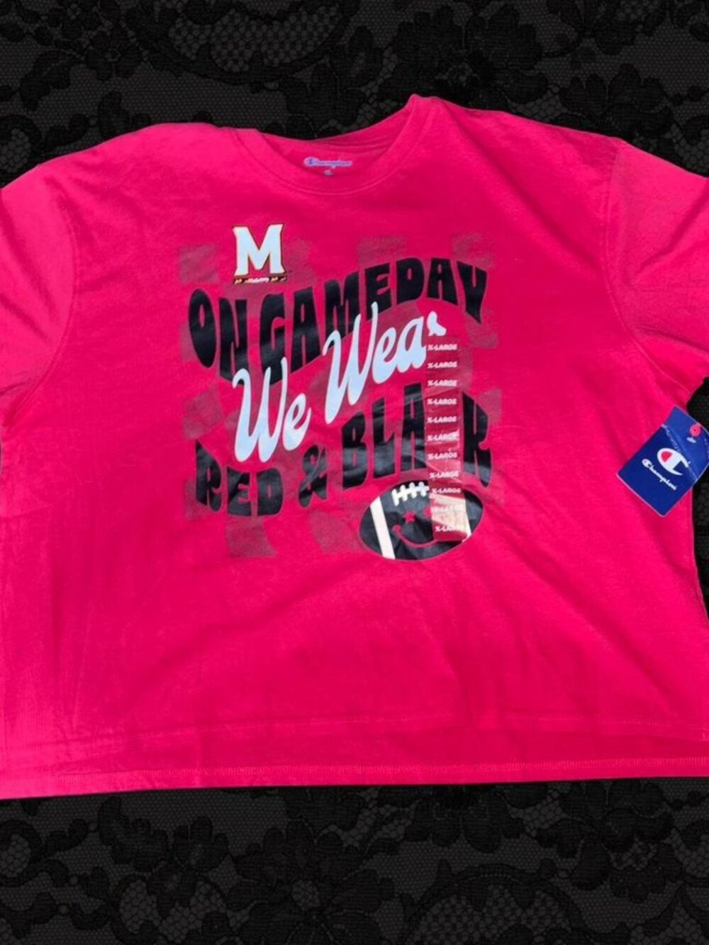 NWT Champion University of Maryland "Gameday" Boxy Graphic Tee XL